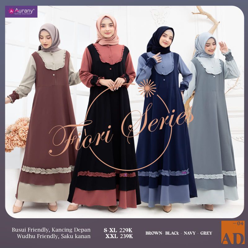 GAMIS AD 04 AURANY • SYARI &amp; FASHIONABLE