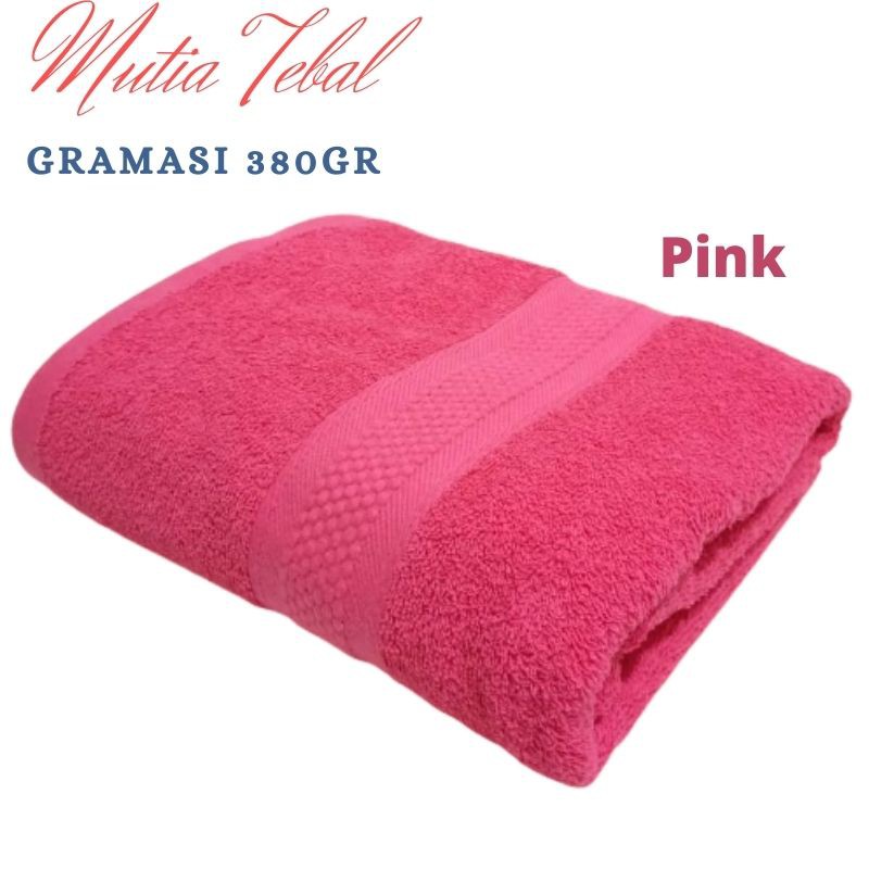 RC HANDUK MANDI MUTIA JUMBO EKONOMIS PAKET ISI 3PCS WARNA OARNGE DAN PINK UKURAN 65X140