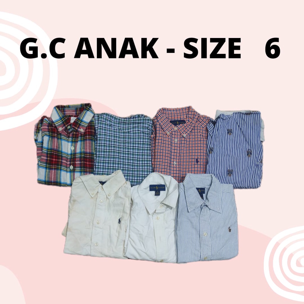 Reject Grade C Kemeja Anak random merk SIZE 2 - 8 tahun