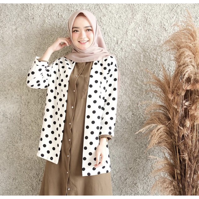 OUTER POLKADOT / OUTER POLKA  / CARDIGAN POLKA / LONG KIMONO  POLKA