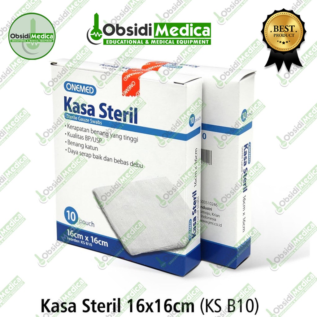 Jual Kasa Hidrofil Perban Steril Onemed 16 x 16 cm 10pcs Sterile Gauze