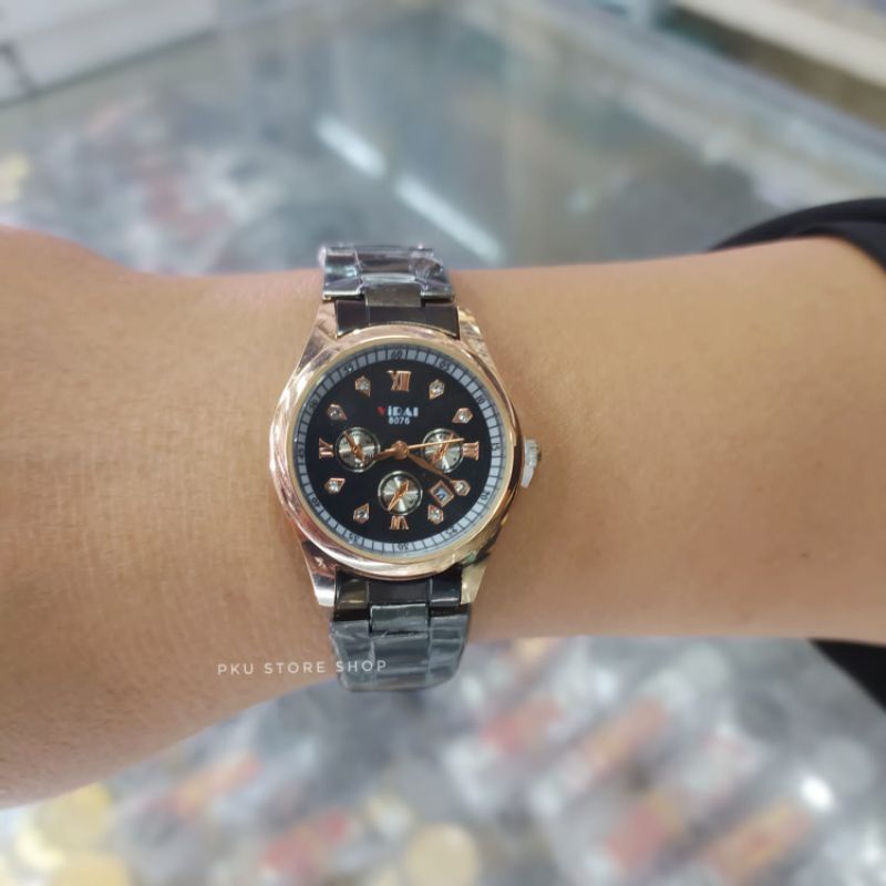 NEW☑️JAM TANGAN WANITA TERBARU VIRAL STRAP RANTAI STAINLISS TANGGAL AKTIF//JAM TANGAN WANITA VIRAL TAHAN AIR//JAM TANGAN WANITA SIMPLE, MURAH BAYAR DI TEMPAT