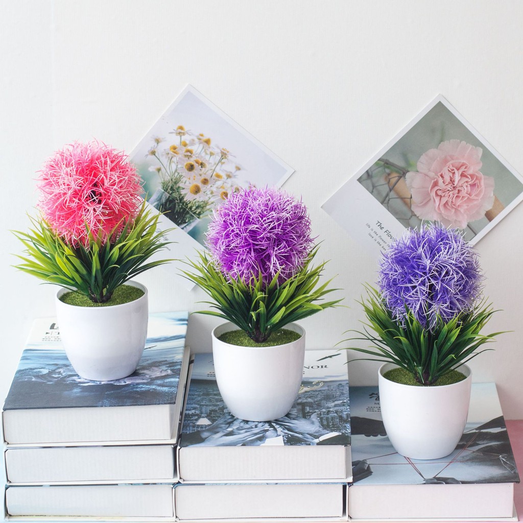 Kunataruma AM346 Bunga plastik / Pajangan bunga Artifisial / Snapdragon Vas Bulat-3