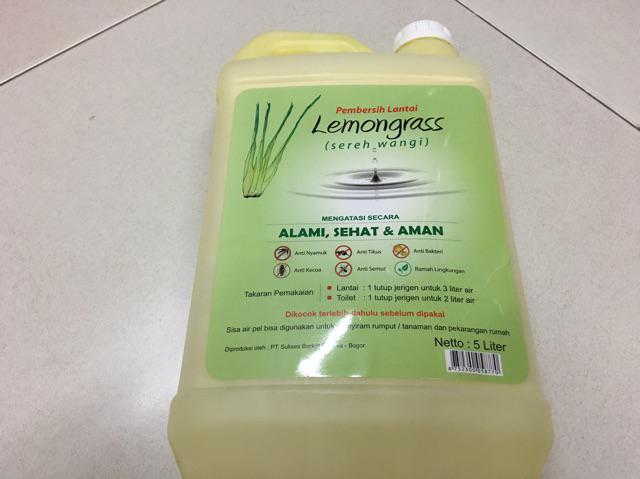 Cairan Pembersih Lantai Alami Sereh Wangi Lemongrass 5 Liter / Kayu Putih 5 Liter