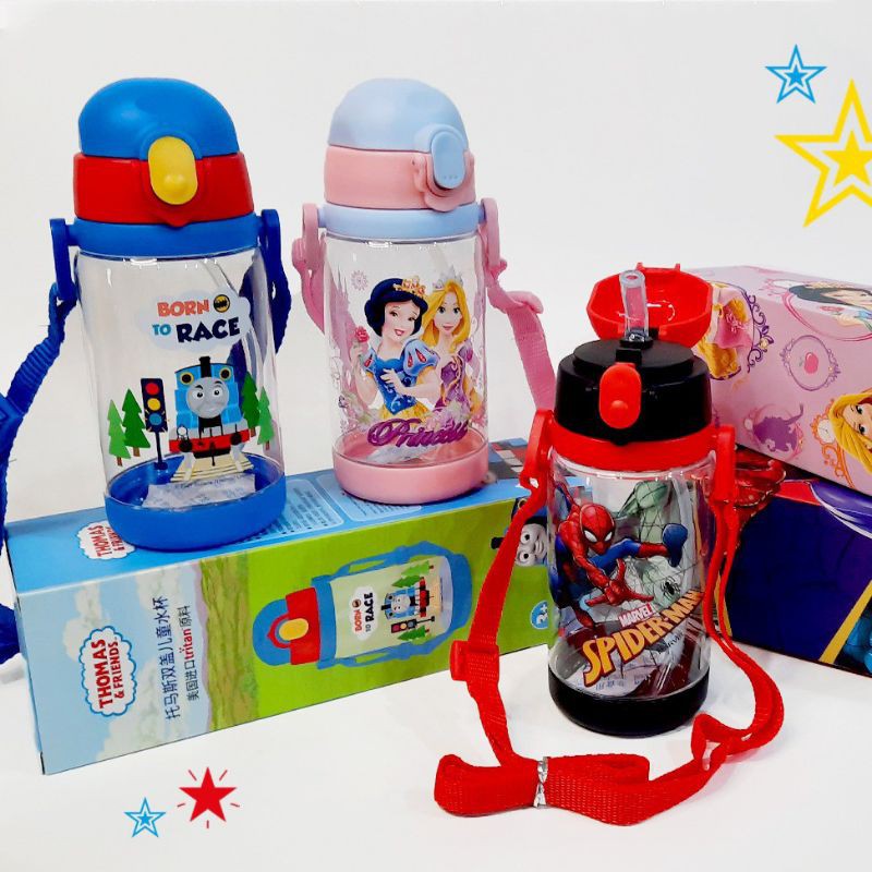 Botol Disney 2in1 (dapat 2 tutup, sedotan dan Teguk)