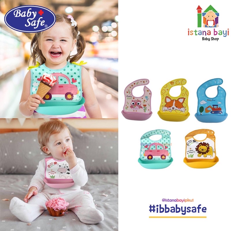 BABY SAFE FOLDABLE BIB WITH CRUMB CATCHER - Slabber Makan BIB02/Celemek Makan