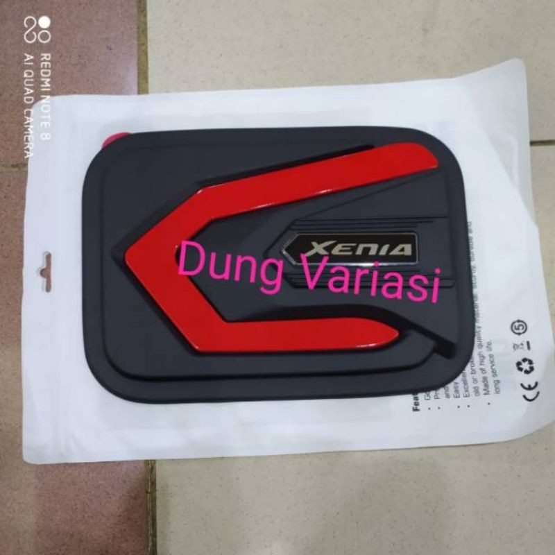 Tank Cover / Tutup Tangki All New Avanza xenia 2012-2020 Hitam Dop List merah