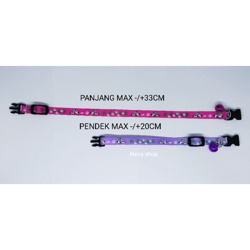 Pet collor motif doggie kalung kucing anjing kelinci dengan lonceng