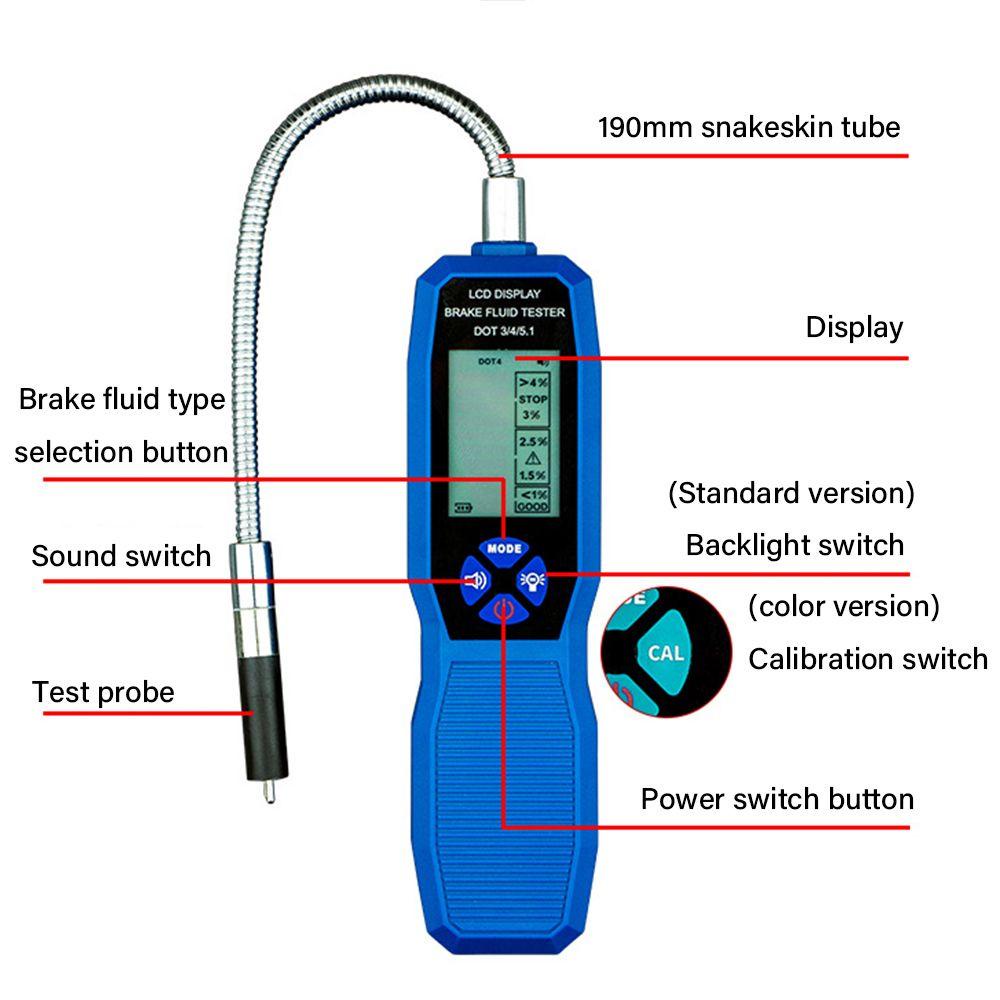 Preva Brake Fluid Tester New Design Universal Auto Detektor Kualitas Oli Mesin Akurat Tester