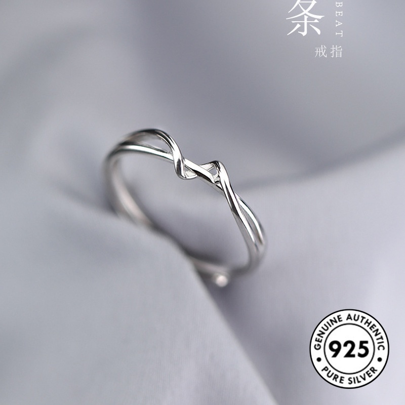 Cincin Sterling Silver 925 Simple Untuk Wanita