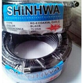 Kabel Antena TV SHINWA Coaxial Cable Black 20 Meter limitd