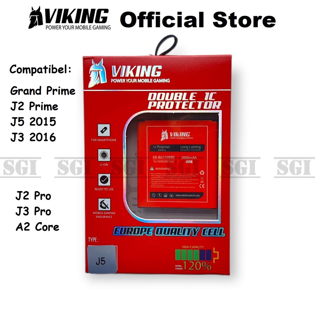 Baterai VIKING Double Power Original Samsung J2 Pro 2018 J230 J250 J250F J3 Pro J330 Batre Batrai Ba