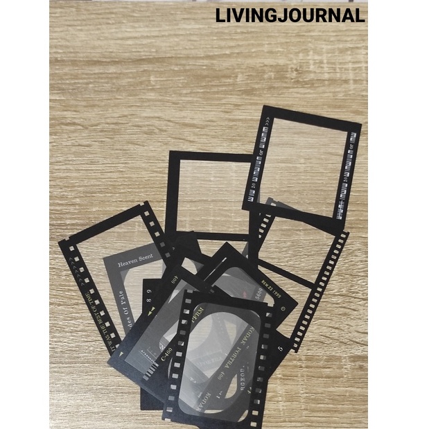 

Black Photo Frame Sticker 1 pcs stiker jurnal