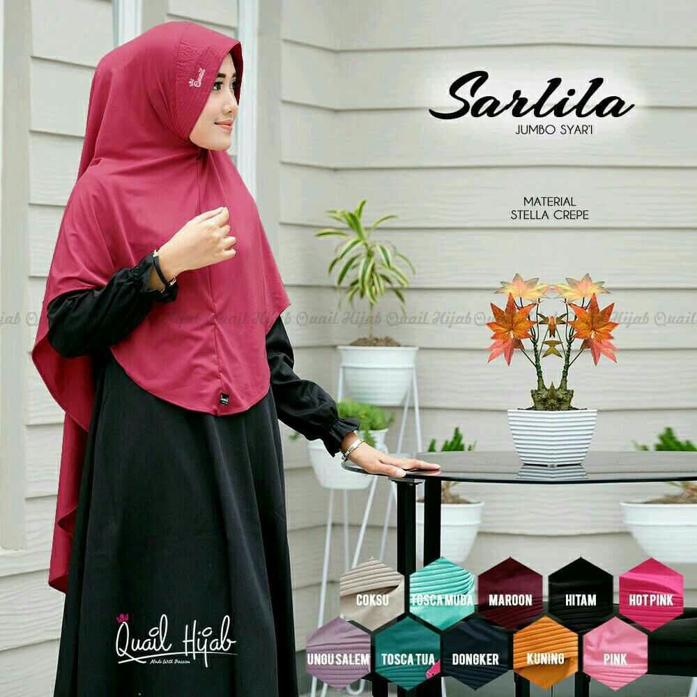 Hijab Quail Jumbo Stella Crepe Ped Antem Hijab Sarlila Quail