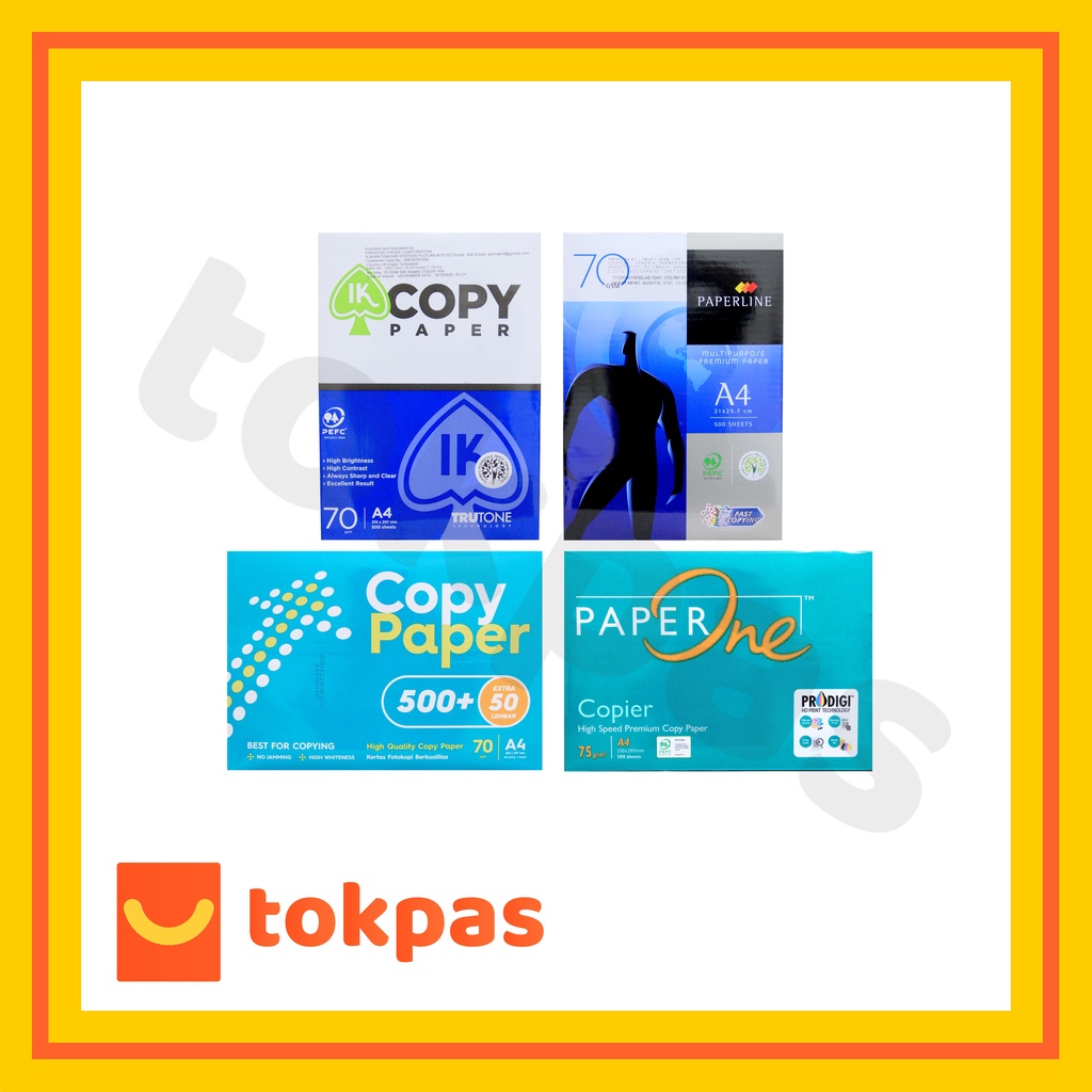 

Kertas Print HVS A4 70 gsm / 75 gsm Kertas Fotocopy A4 1 Rim [Cabang CIMANGGIS]
