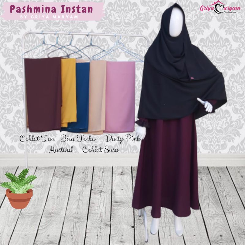 pashmina/Khimar Segiempat instan
