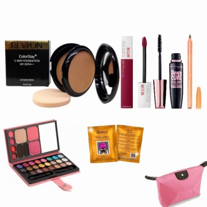 Paket Kosmetik Maybelline Lengkap 6 in1-Paket Kosmetik Maybelline murah lengkap