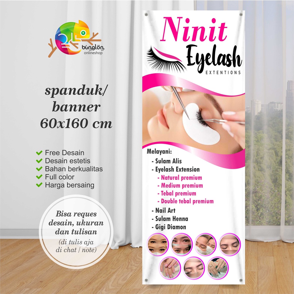 Jual Spanduk Banner Eyelash Custom Murah Shopee Indonesia