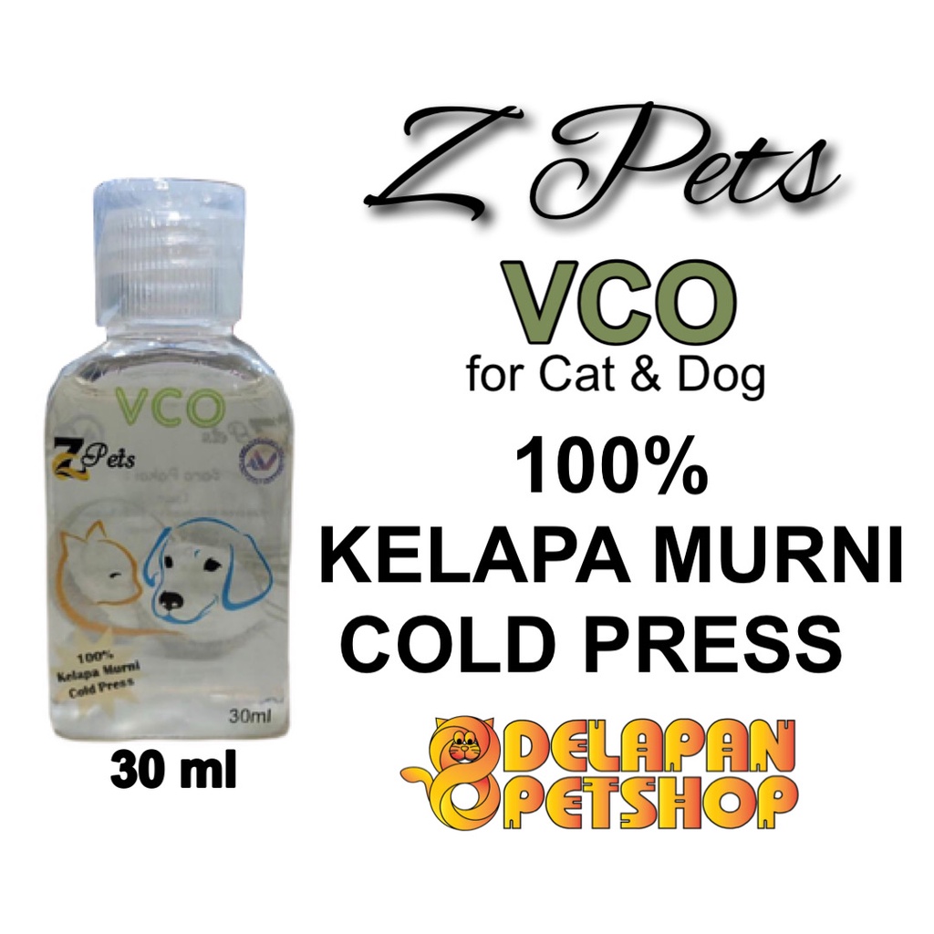 Z Pets VCO 30 ml / Virgin Coconut Oil / Kucing Anjing / Cat &amp; Dog