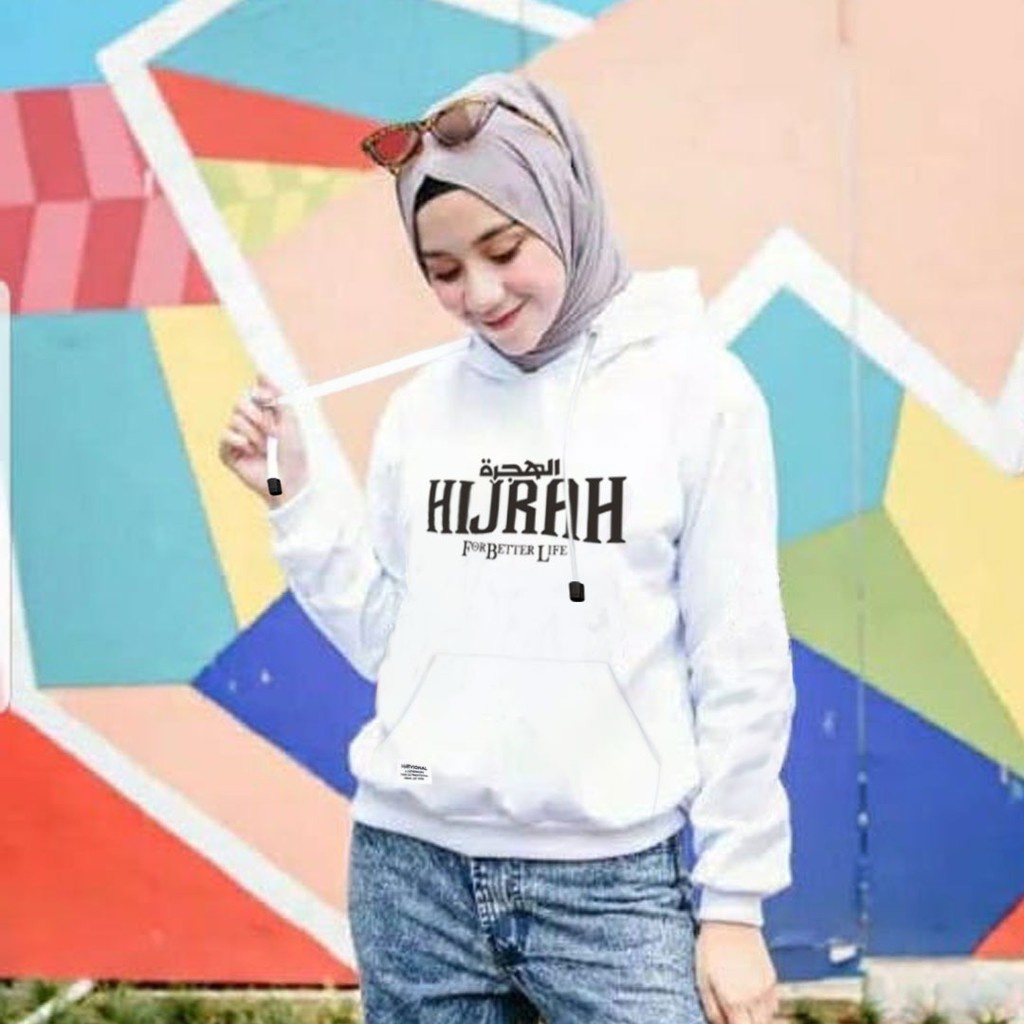 Parisdivarious Sweater Hoodie Jemper Hijrah Bahan Fleece Size S - XXL (Pria &amp; Wanita)