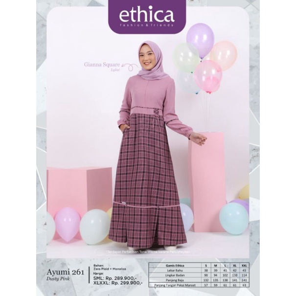 GAMIS ETHICA AYUMI 261 KHAKI DUSTY PINK