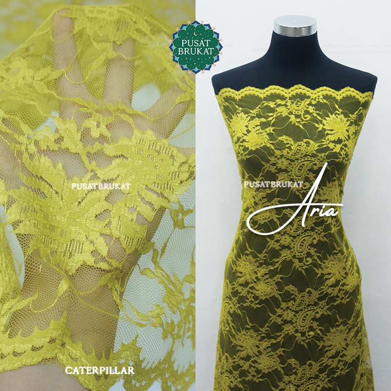 KAIN BRUKAT KEBAYA / BAHAN BROKAT BRIGHT ORI ARIA - LP 7176/30 BRT - LEBAR 110 CM [harga per 0.5m]
