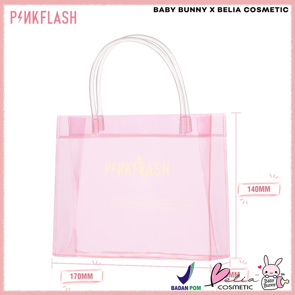 ❤ BELIA ❤ PINKFLASH PVC PINK Handbag | Waterproof PF-PVC BAG Travel Pouch | Cosmetic Pouch Bag Transparant