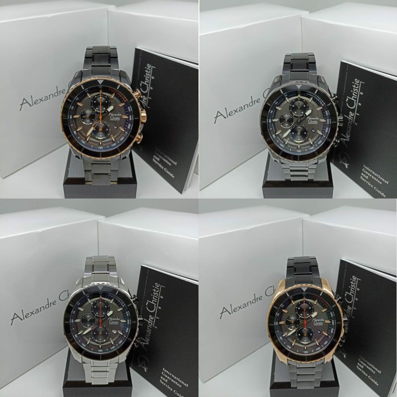 Jam Tangan Pria Alexandre Christie 6503 AC6503 AC 6503 Tapi Besi / Stainless steel