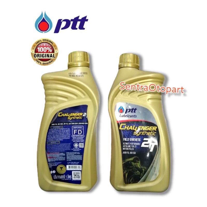 Oli samping ptt 2T challenger full synthetic 1 liter 1000ml