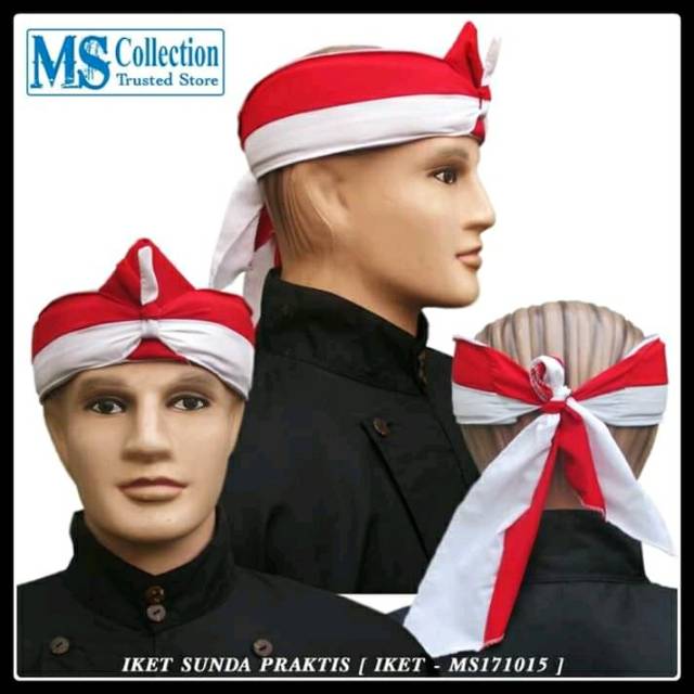 Iket kepala merah putih iket praktis