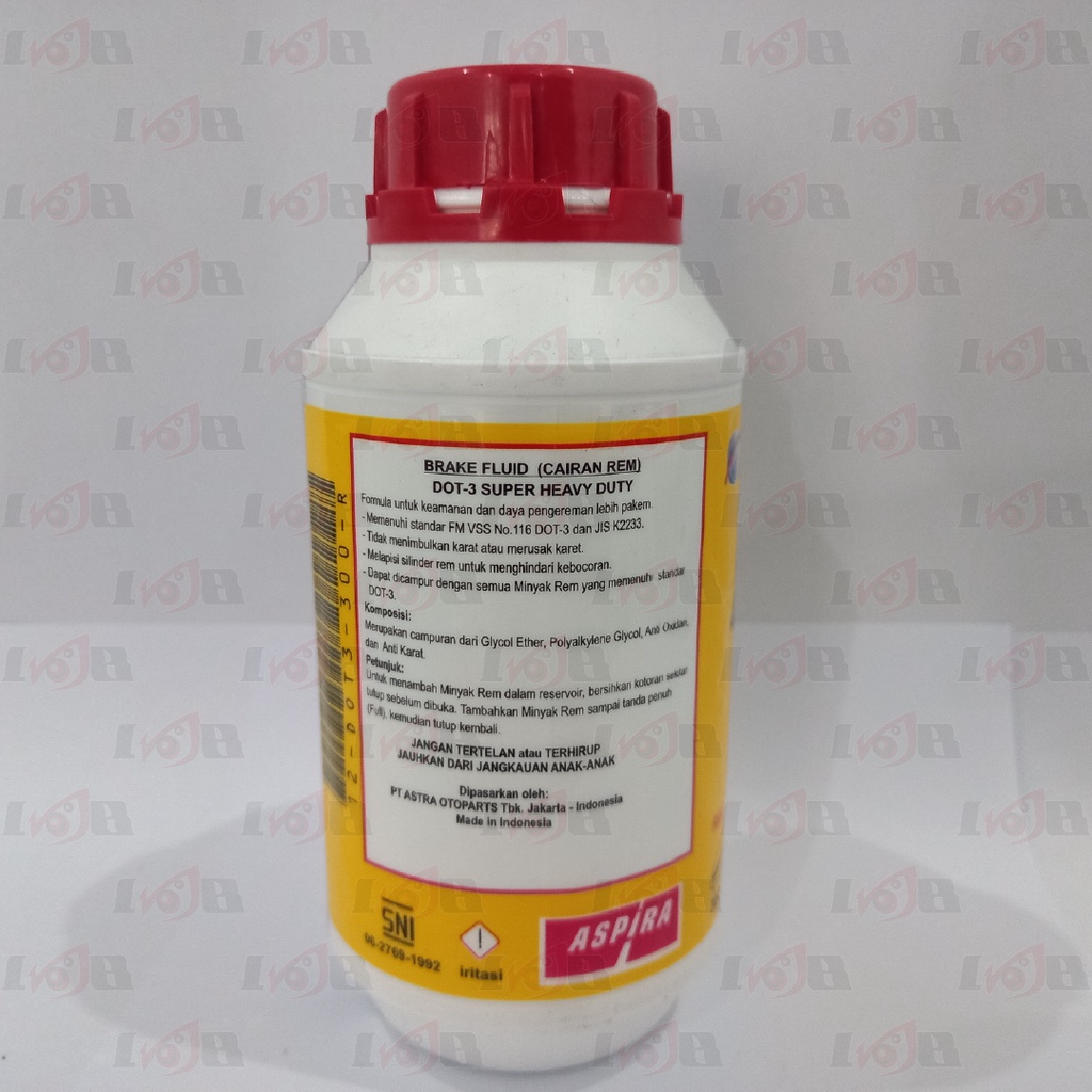 Aspira Oli Minyak Rem DOT 3 300ML Cairan Minyak Rem Brake Fluid Netral Merah Cakram Motor