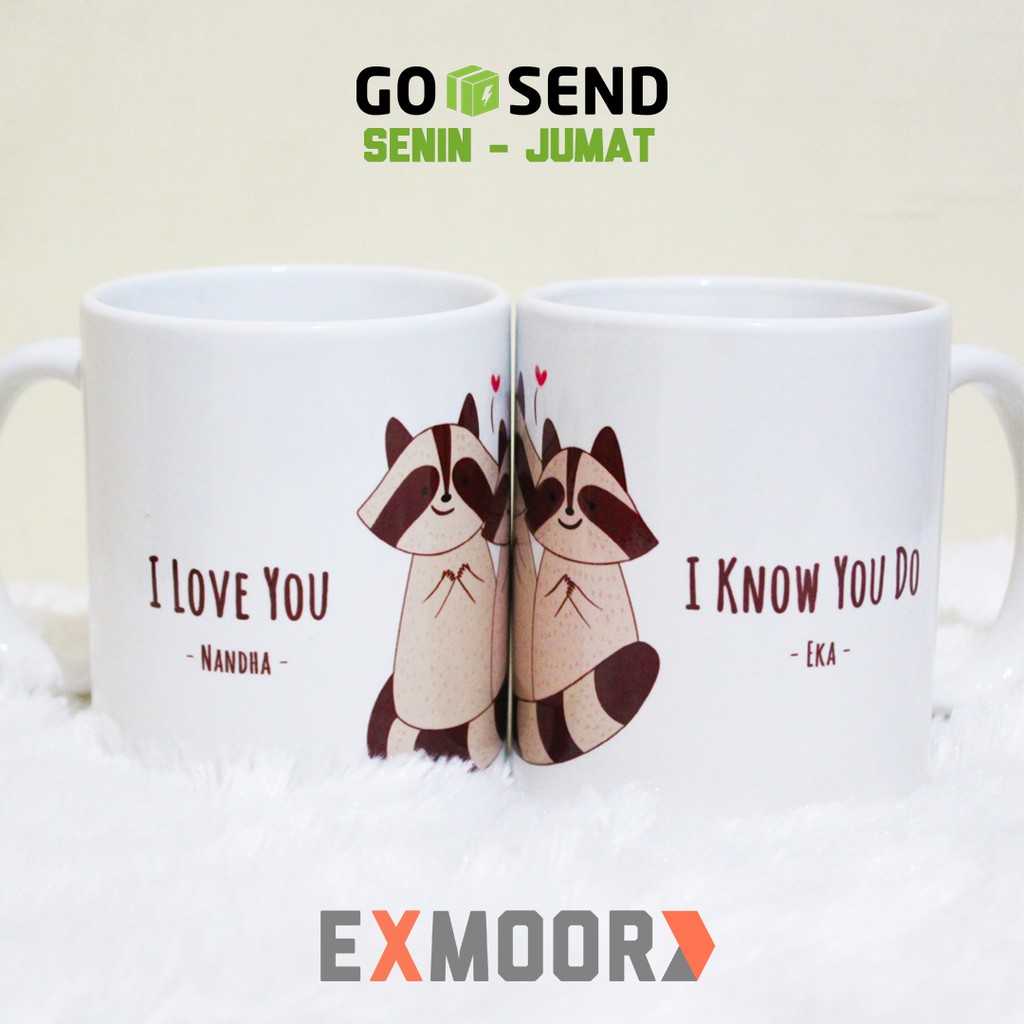 Mug Couple Rakun untuk Kado Pacar atau Kado Pernikahan