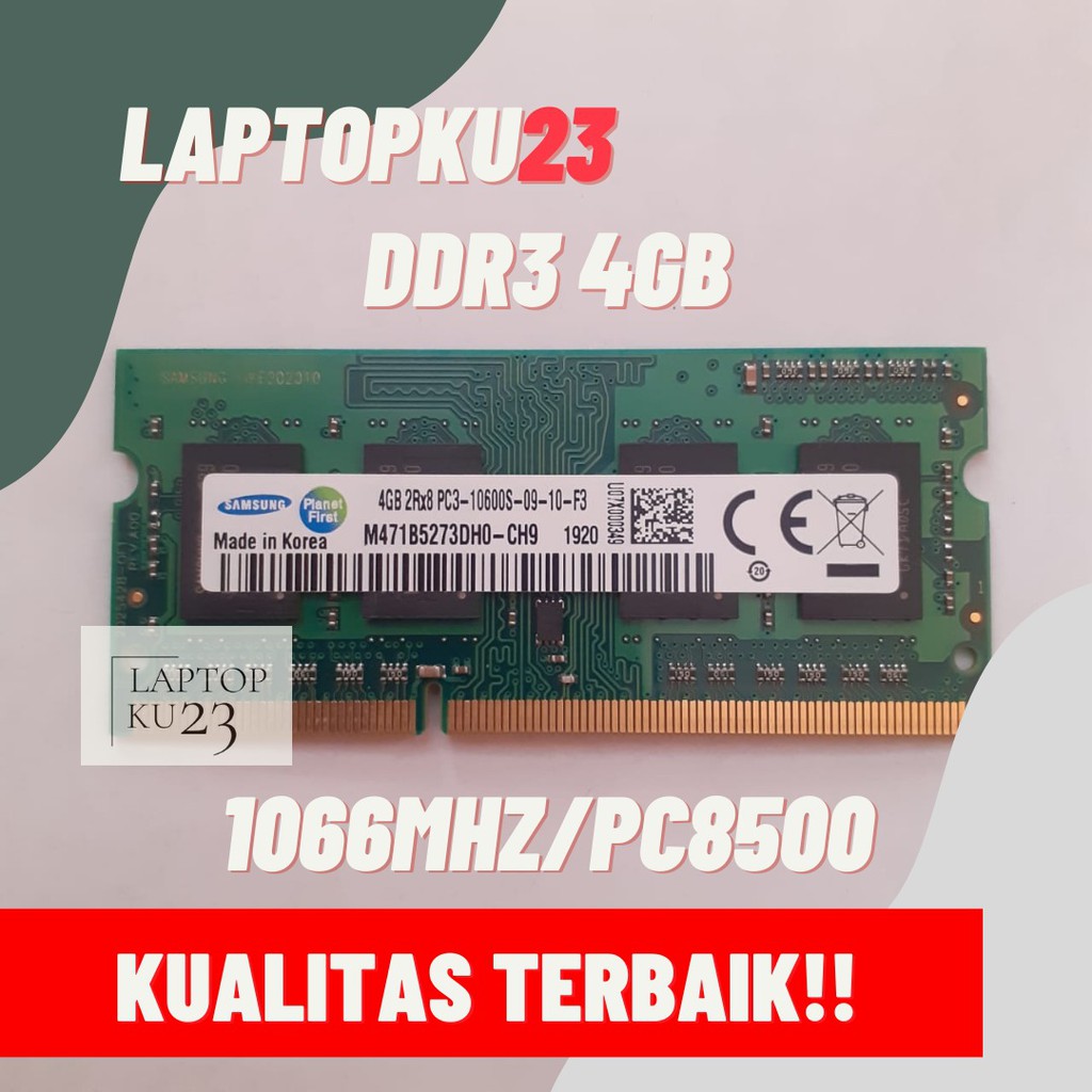 Ram laptop samsung SODIMM 4GB DDR3 DDR3-1066mhz/PC8500 4G