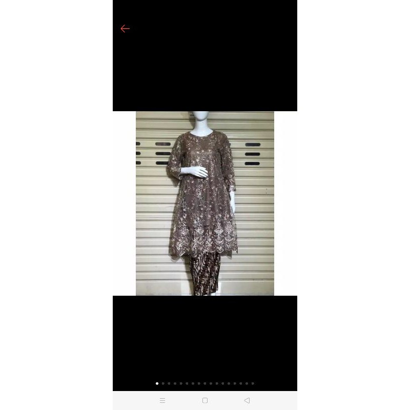 kebaya coklat LD 130