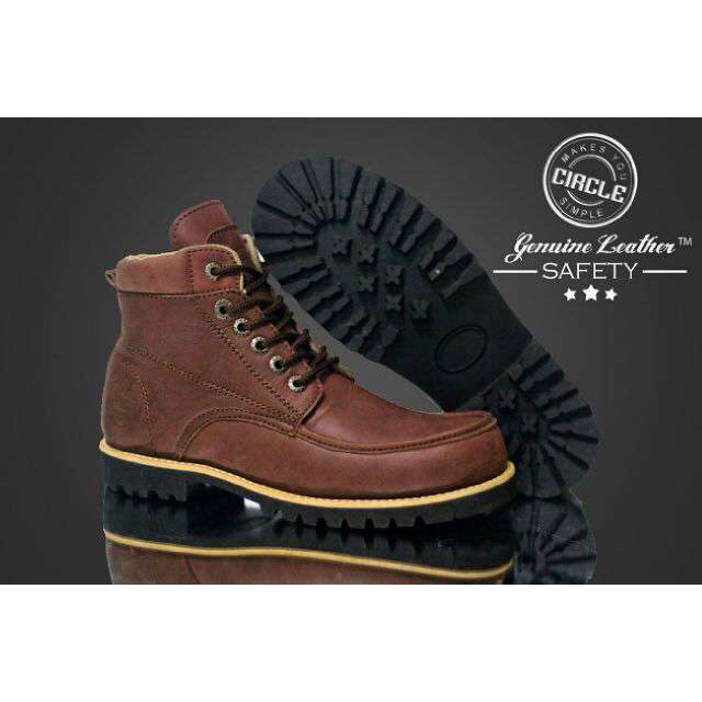 SEPATU ADIDAS /  Tas Ransel / Dompet Pria / sepatu circle boots safety kulit brown