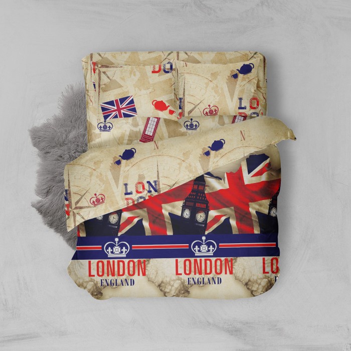 Sprei Nyenyak London - 180x200x30 / 160x200x30 / 120x200x30