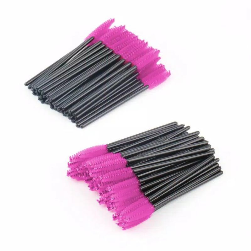 Mascara Wand kuas Mascara Kuas Sikat Spoolie Pink