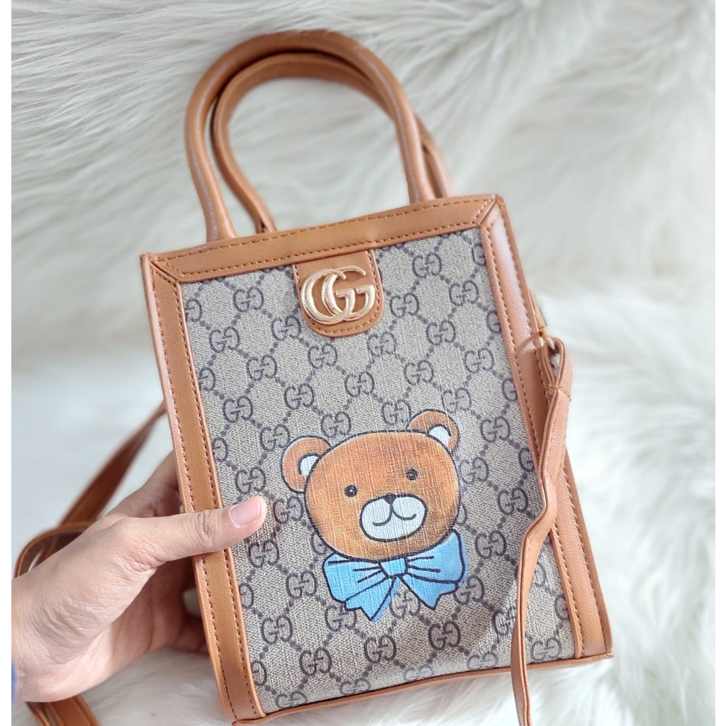 BJ15908 - BEAR/DONALD/GD - TAS SLEMPANG DOMPET HP KEKINIAN BEST SELLER NEW ARRIVAL IMPORT TERMURAH BAGSTORE JAKARTA ELJ5908