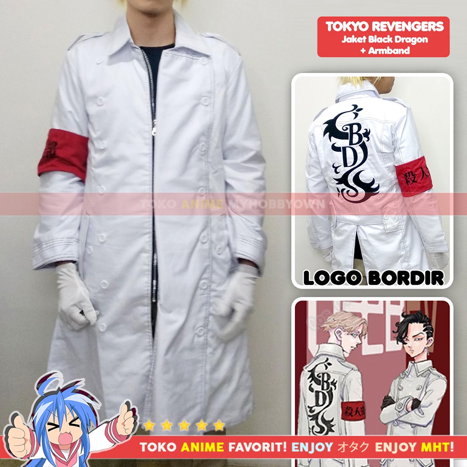 Jaket Parka Jubah Black Dragon Tokyo Revengers Inui Inupi Seishu Kokonoi Hajime Kostum Cosplay