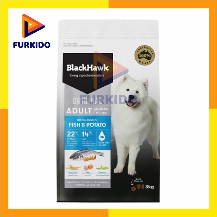 BlackHawk / Black Hawk Dog Food Adult Fish &amp; Potato Original 3 kg