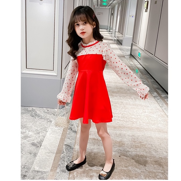 CHUBBI 3 Dress Anak Perempuan Korea Love
