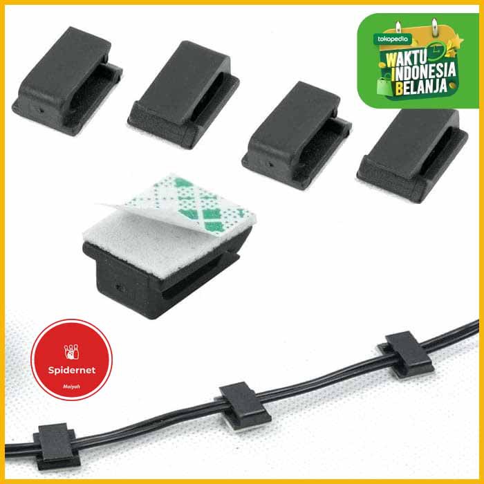 Klip Perapih Pengikat Penjepit Kabel Mobil car Listrik USB PC rumah kamar Organizer tempel tepel
