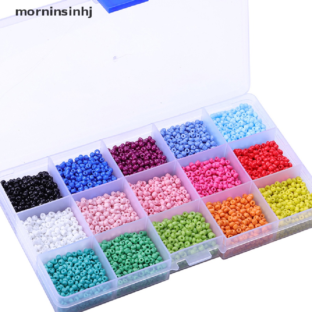 7500pcs Manik-Manik Kaca Kecil Warna-Warni Ukuran 3mm