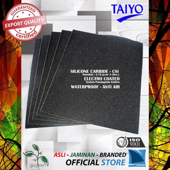 Amplas Isi 5 Lembar 228x280x0.2mm Grade 240~1200 Kertas Pasir - Abrasive Sand Paper TAIYO