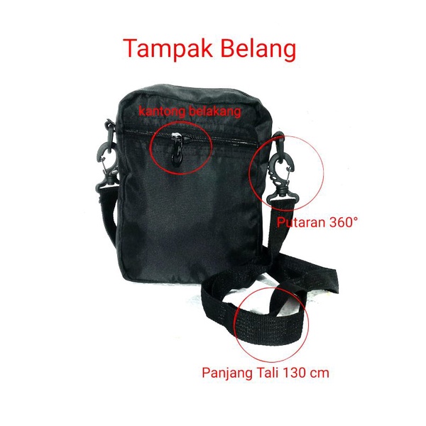 TAS SLEMPANG MINI BLACK - MELVANT COMPACT SHOULDER BAG