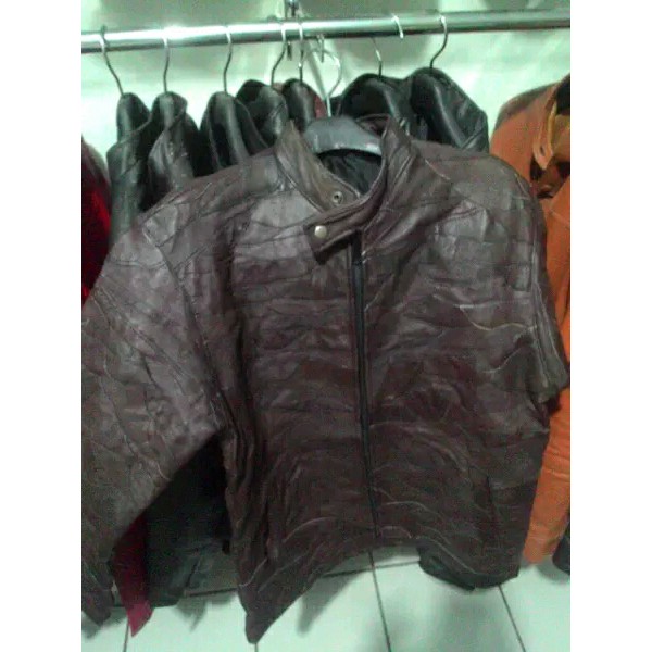 TERLARIS Jaket Pria Jaket Motor Cowok Laki-Laki Kulit Model Terbaru Murah Jaket Kulit Garut Asli