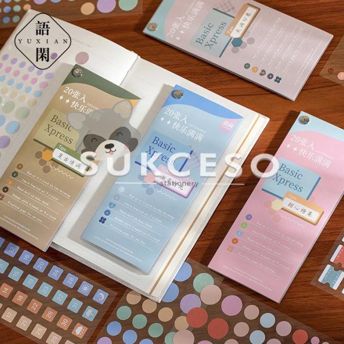 

(BISA COD) Basic Express Colorful Label Stickers / Stiker Label Tempel Motif Lucu OBRAL Kode 1372