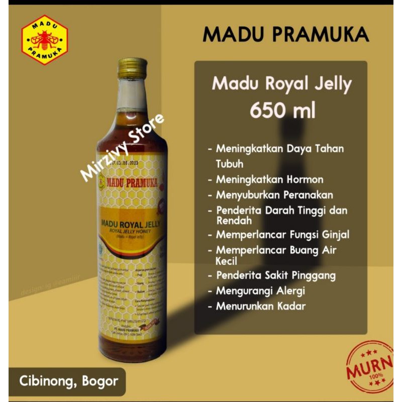 

MADU PRAMUKA ROYAL JELLY 650ml Madu asli madu murni madu sehat Madu Pramuka Cibubur