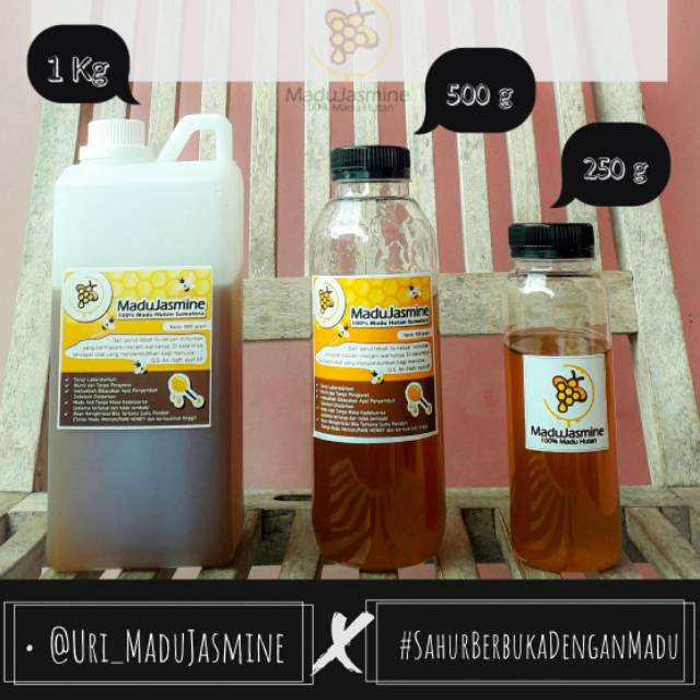 

Madu Hutan Sumatera Madu Jasmine 1 Kg/500 g/250 g | Madu Asli 100% | Madu Murni dan Alami