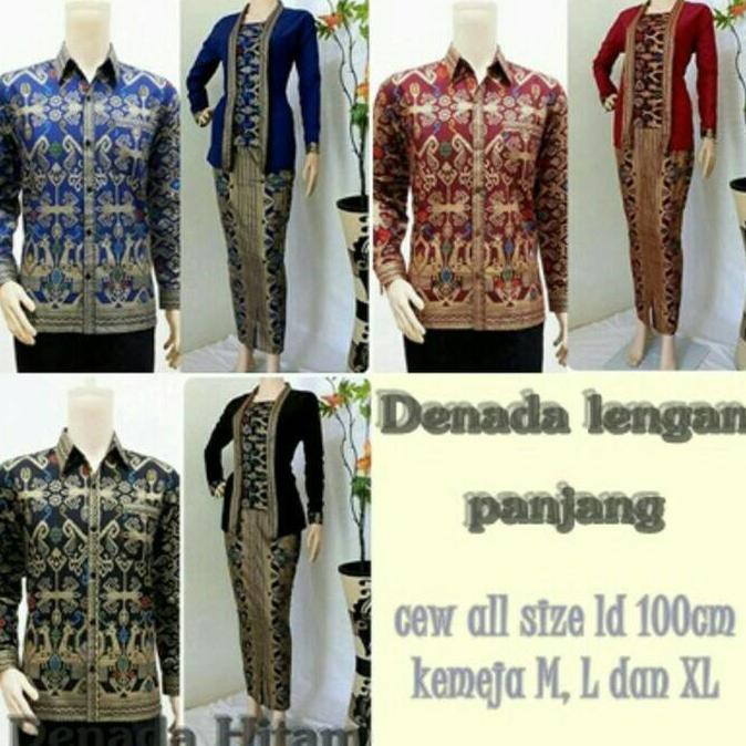 Sarimbit Batik Anggun Couple Askana Azkana Etnic #5 - Warna Merah, Tosca,Maroon,Biru,Kuning - M L Xl